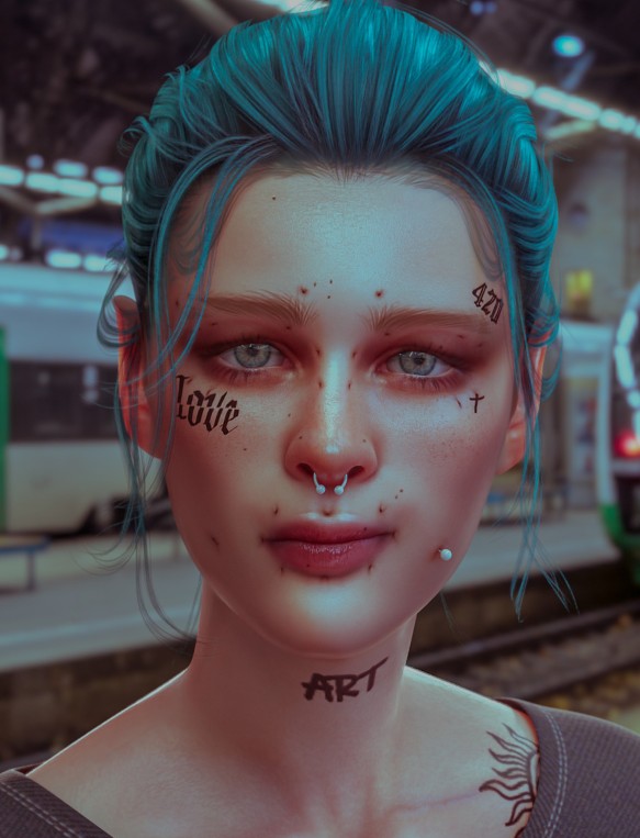 FACE PIERCING SCARS 1-26 at Magic-bot