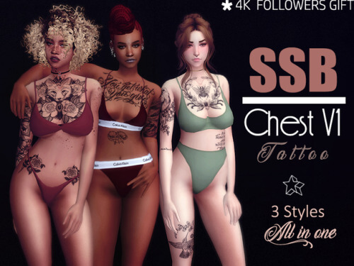 SSB Chest V1 Tattoo - Savage Sim Baby