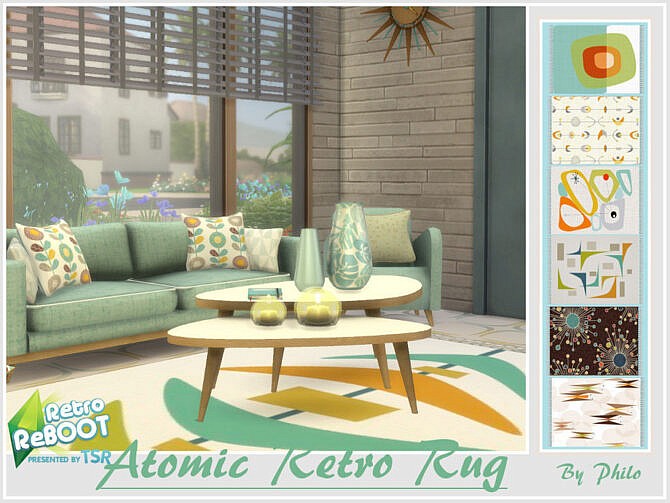 Retro Atomic Retro Rug by philo at TSR