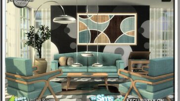 Retro Krans living room by jomsims at TSR