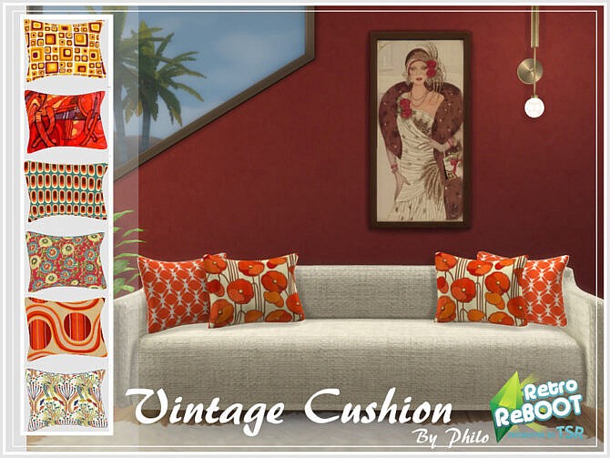 Retro Vintage Cushion by philo at TSR