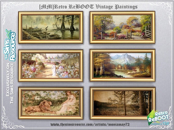 Retro Vintage Paintings by Moniamay72 at TSR