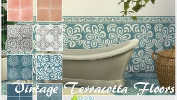 Retro Vintage Terracotta Floors by philo at TSR