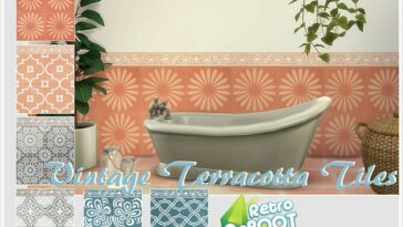 Retro Vintage Terracotta Tiles by philo at TSR