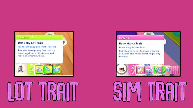 100 Baby Challenge Trait Mods by NerdGirlGasm at Mod The Sims 4