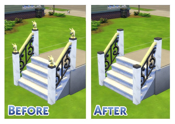 Absolutely Marbelous Fence and Railing Default by Menaceman44 at Mod The Sims 4