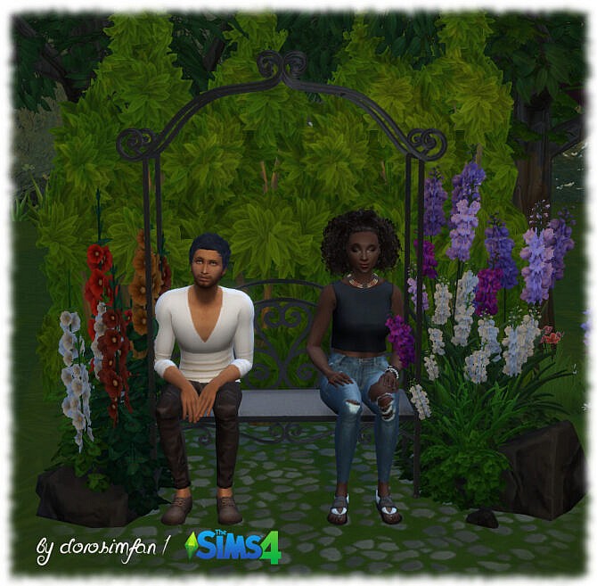 Be my Valentine garden bench by dorosimfan1 at Sims Marktplatz