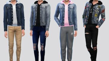 Bon Denim Hoodie Jacket by McLayneSims at TSR