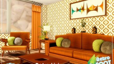 Retro Living Room by sharon337 at TSR