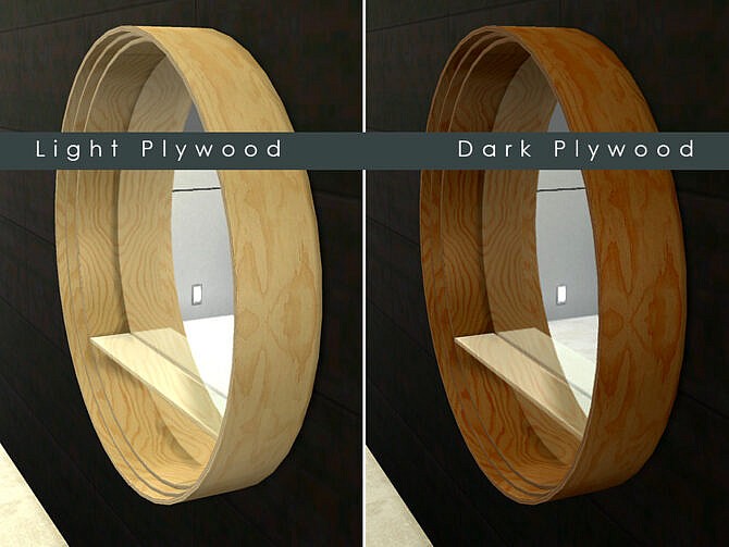 Round Mirror with Functional Glass Shelf by TyrAVB at TSR