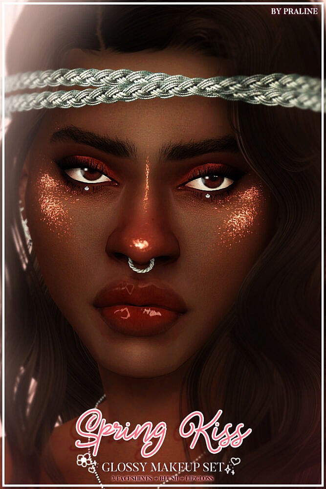 SPRING KISS Glossy Makeup Set at Praline Sims