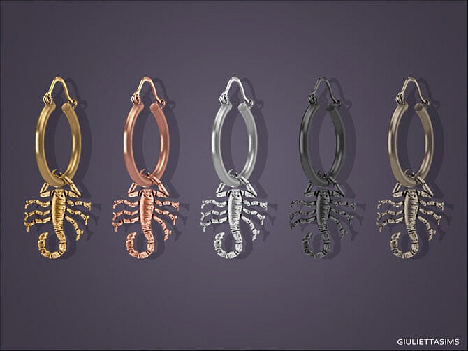 Scorpion Hoop Earrings by feyona at TSR