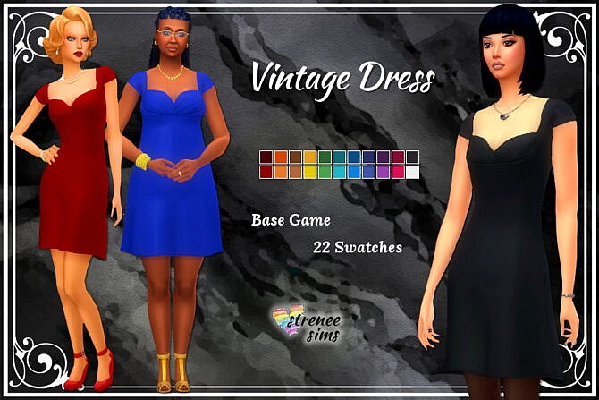 Vintage Dress at Strenee Sims