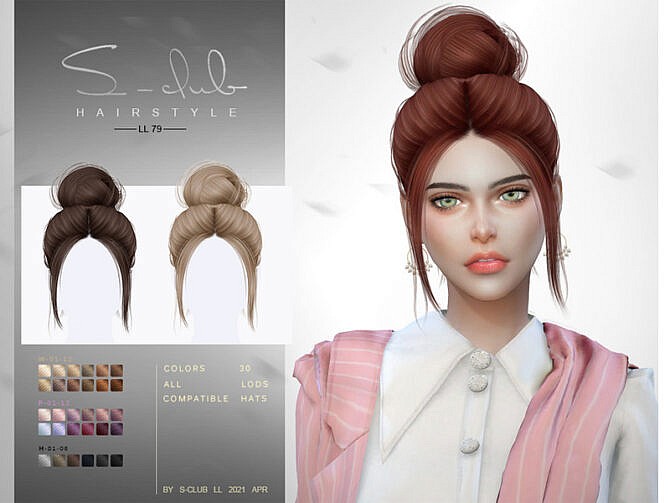 Bun Hair N79 by S-Club LL at TSR