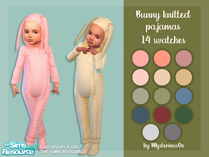 Bunny knitted pajamas by MysteriousOo at TSR