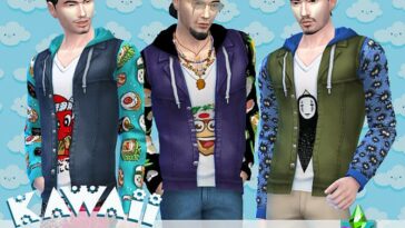Kawaii Layered Denim Vest by SimmieV at TSR
