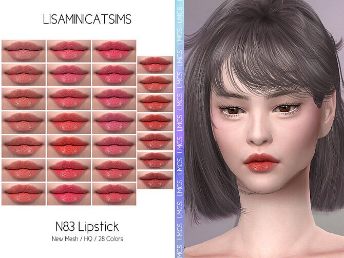 LMCS N83 Lipstick (HQ) by Lisaminicatsims at TSR