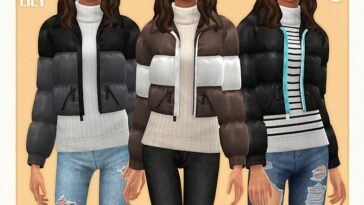 Sweater & Puffer Jacket 06 by Black Lily at TSR