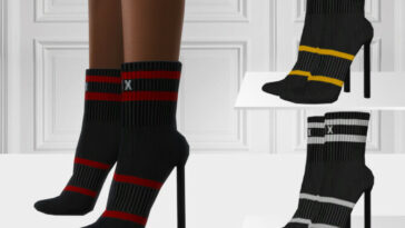 725 Knitting Sock Boots by ShakeProductions at TSR
