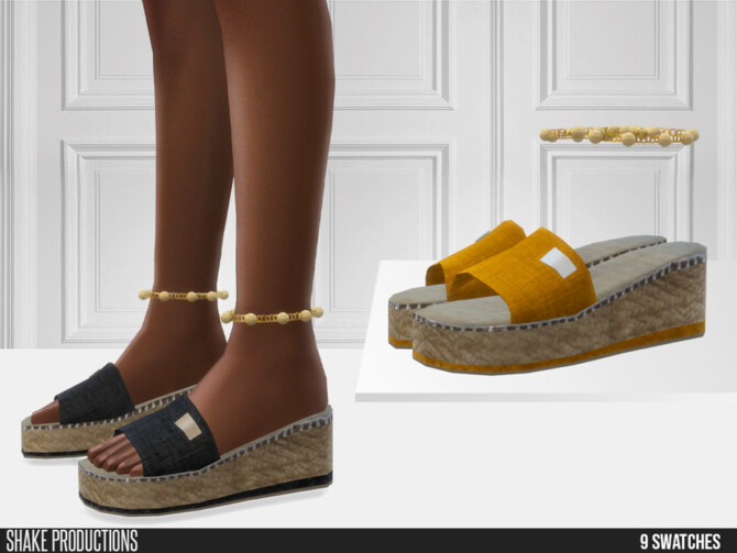 726 Wedge Heel Slippers by ShakeProductions at TSR