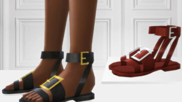 741 Leather Sandals by ShakeProductions at TSR