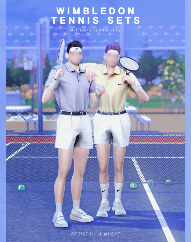 BED & MUSAE TS4 M Wimbledon tennis sets at Bedisfull – iridescent