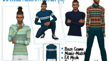BG ROLL NECK SWEATER (M) at Sims4Sue