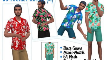 BG TOURIST OUTFIT (M) at Sims4Sue