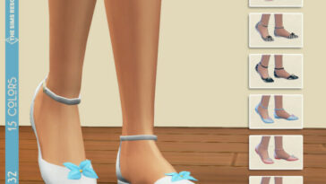 Ballerina shoes with bow by Birba32 at TSR
