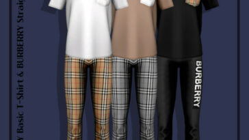 Basic T-Shirt & Straight Pants at RIMINGs