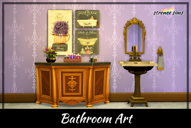 Bathroom Art at Strenee Sims