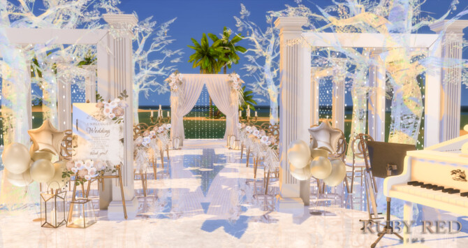 Beach Wedding Venue + New CC Set at Ruby Red