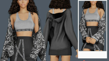 Bra Top + Jacket by sims2fanbg at TSR