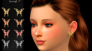 Butterfly Child Earrings by Suzue at TSR