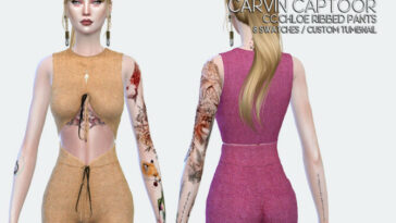 Chloe Ribbed Pants by carvin captoor at TSR