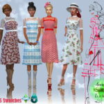 Cottage Living Dress 1 Recolors at Annett’s Sims 4 Welt