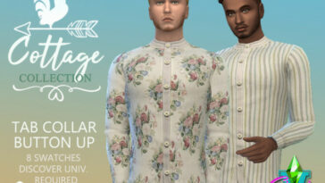 Cottage Tab Collar Button Up by SimmieV at TSR