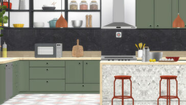 Cuprum Kitchen Surfaces by wondymoon at TSR