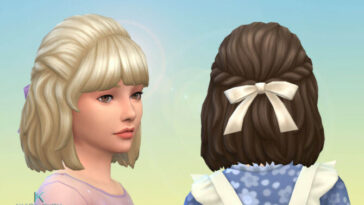 Curly Semi Up for Girls + Bow at My Stuff Origin