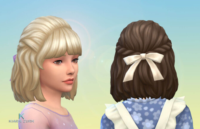 Curly Semi Up for Girls + Bow at My Stuff Origin