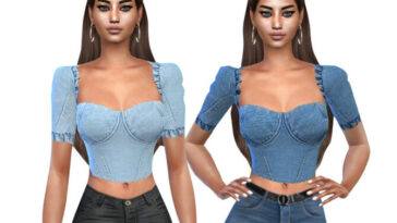 Denim Blouses by Saliwa at TSR