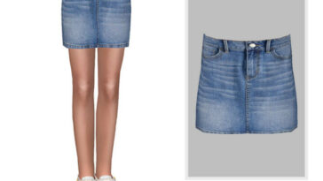 Denim Skirt C420 by turksimmer at TSR