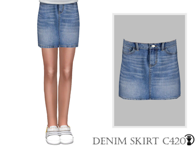Denim Skirt C420 by turksimmer at TSR