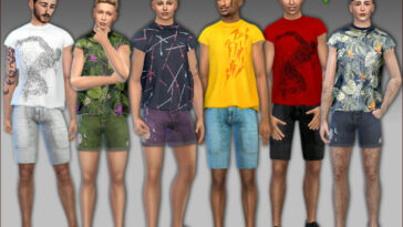 Denim shorts and t-shirts for males at Arte Della Vita