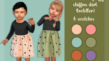 Dress with a fluffy chiffon skirt (toddler) by MysteriousOo at TSR