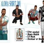 EP07 ALOHA SHIRT (M) at Sims4Sue