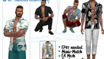 EP07 ALOHA SHIRT (M) at Sims4Sue