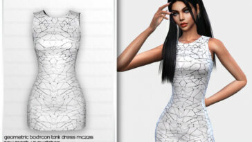 Geometric Bodycon Tank Dress MC226 by mermaladesimtr at TSR