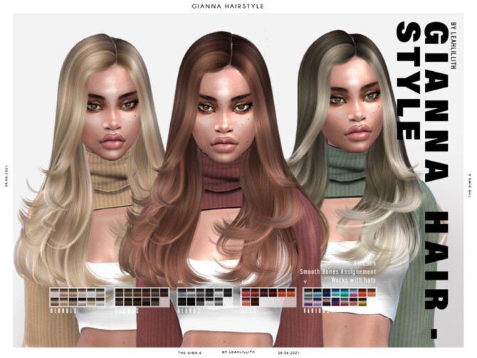 Gianna Hairstyle by Leah Lillith at TSR