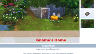 Gnome’s Home – Gnome Alone by PurrSimity at Mod The Sims 4